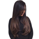 24'' 63cm Synthetic Long Straight Fashion Women's Cosplay Party Wig With Free Wig Cap Black