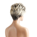 Women Ladies Fashion Fluffy Charming Short Straight Hair Wig Gradient Grey for Party Costume Cosplay/Daily Wear