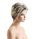 Women Ladies Fashion Fluffy Charming Short Straight Hair Wig Gradient Grey for Party Costume Cosplay/Daily Wear