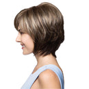 10 Inch Fashion Women Natural Short Layered Straight Synthetic Hair Wig with Bangs For Coaplay Fancy Dress Mix Brown