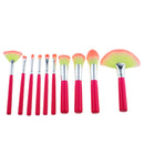 10 Pieces Natural Hair Makeup Brushes Blush Concealer Face Powder Foundation Blending Brush Set