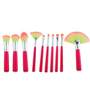 10 Pieces Natural Hair Makeup Brushes Blush Concealer Face Powder Foundation Blending Brush Set