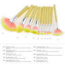 10pcs Professional Makeup Brushes Set Eyebrow Eyeshadow Powder Foundation Blush Contour Concealer Lip Cosmetic