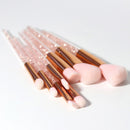 8 Pieces Face Cosmetics Eyeshadow Eyeliner Eyebrow Cream Makeup Brushes Set