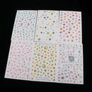 12 Pieces 3D Flowers Nail DIY Art Stickers Water Transfers Decals Nail Art Sticker Tip Decal Manicure