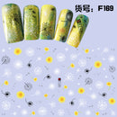 12 Pieces 3D Flowers Nail DIY Art Stickers Water Transfers Decals Nail Art Sticker Tip Decal Manicure