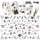 12 Pieces 3D Flowers Nail DIY Art Stickers Water Transfers Decals Nail Art Sticker Tip Decal Manicure