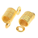 Lots 10 Pieces Golden Dreadlock Hair Beads Dread Hair Braid Pins Rings Clips DIY Cuff Jewelry for Hair Extensions