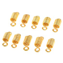 Lots 10 Pieces Golden Dreadlock Hair Beads Dread Hair Braid Pins Rings Clips DIY Cuff Jewelry for Hair Extensions