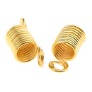 Lots 10 Pieces Golden Dreadlock Hair Beads Dread Hair Braid Pins Rings Clips DIY Cuff Jewelry for Hair Extensions