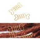 10PCS Dreadlock Beads Hair Extension Braiding Spiral Rings Adjustable Hair Braiding Cuffs Clips Pins Gold