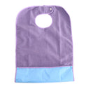 Reusable Waterproof Adjustable Elderly Adult Cloth Protector Mealtime Dinning Bib Aid Apron with Crumb Catcher