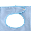 Waterproof Mealtime Protector Adult Bib 19'' x 31'' with Adjustable Snap Closure, Dining Disability Aid Clothes Apron Blue