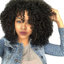 Women Long Kinky Afro Curly African American Synthetic Hair Wigs + Cap 18