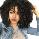 Women Long Kinky Afro Curly African American Synthetic Hair Wigs + Cap 18