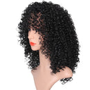 Women Long Kinky Afro Curly African American Synthetic Hair Wigs + Cap 18