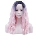 Fluffy Women Long Curly Wave Pink Full Hair Wig Heat Resistant Party Cosplay