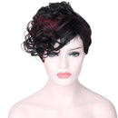 Short Black Women Lady Synthetic Wigs Daily Party Layered Curly Deep Wavy Wig