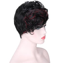 Short Black Women Lady Synthetic Wigs Daily Party Layered Curly Deep Wavy Wig