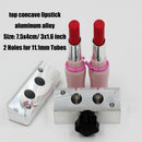 2 Cavities 11.1mm Tubes Lipstick Mold Lip Gloss Balm Fill Cosmetics Making Mould DIY Cream Maker Molding Tool Aluminum Alloy