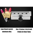4 Cavities 9mm Tubes Lipstick Mold Lip Gloss Balm Fill Cosmetics Making Mould DIY Cream Maker Molding Tool Aluminum Alloy Eagle Mouth Shaped