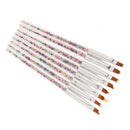 8Pcs Nail Art Tips UV Gel Acrylic Painting Drawing Pen Polish Brush Tool