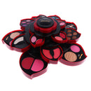 Rotary Eyeshadow Palette Shimmer Glitter Matte, Powder Blusher Comestics, Makeup Brush Tools Set Case Box