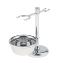 Professional Zinc Alloy Shaving Brush Razor Stand Holder with Bowl Mug Cup Set for Men