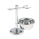 Professional Zinc Alloy Shaving Brush Razor Stand Holder with Bowl Mug Cup Set for Men