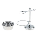 Professional Zinc Alloy Shaving Brush Razor Stand Holder with Bowl Mug Cup Set for Men