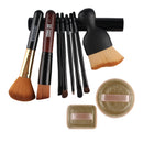 10pcs Professional Essential Makeup Brushes Set Powder Foundation Eyeshadow Contour Lip Brush with Powder Puff