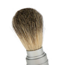 Silver Shaving Brush in Travel Tube Beard Moustache Full Size Shave Brush Tool in Aluminum Metal Tube Case Lightweight