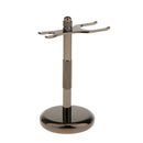 Men Barber Alloy Shaving Brush Safety Holder Rack Stand Shelf 2 Prongs