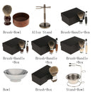 Men Barber Alloy Shaving Brush Safety Holder Rack Stand Shelf 2 Prongs
