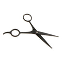 Mens Natural Wood Foldable Handle Beard Comb + Facial Grooming Nose Ear Eyebrow Hair Scissors + Storage Pouch Kit