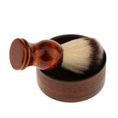 Wood Men's Bristle Shaving Brush Shave Mug Bowl Barber Beard Soap Cup Set