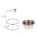 Alloy Shaving Brush Stand Holder + Stainless Steel Shave Mug Bowl Set