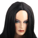 24" Brown Omber Women Long Hair Full Wig Natural Curly Wavy Synthetic Cosplay Party Wigs with Free Cap