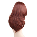 Women Ladies Wine Red Long Fluffy Straight Curly Wavy Full Wig Heat Resistant for Daily Wear/Party Cosplay