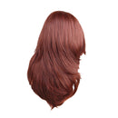 Women Ladies Wine Red Long Fluffy Straight Curly Wavy Full Wig Heat Resistant for Daily Wear/Party Cosplay
