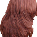 Women Ladies Wine Red Long Fluffy Straight Curly Wavy Full Wig Heat Resistant for Daily Wear/Party Cosplay