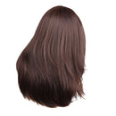 20'' Layered Charming Long Brown Hair Synthetic Wig Women's Party Fashion Wigs with Free Cap