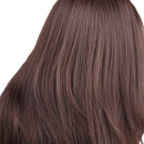 20'' Layered Charming Long Brown Hair Synthetic Wig Women's Party Fashion Wigs with Free Cap