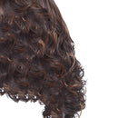 Women Long Synthetic Blend Curly Wavy Hair, Full Wigs Oblique Bangs Hairpieces, Daily Wedding Party Use, Heat Safe 60CM+Cap