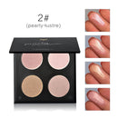 4 Pieces Comestic Kit, Highlighter Bronzing Powder Foundation, Mascara, Eyeliner Pencil, Beauty Makeup Tools