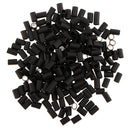 200PCS 6mm Glue Lined Heat Shrink Tubes Micro Rings Links Beads for Hair Extensions Black