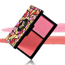 5pcs Women Cosmetic Liquid Foundation Dual-head Eyebrow Eyeliner Blush Palette Shimmer Lipstick Soft Puff Makeup