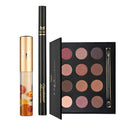 3PCS/Kit Eye Face Makeup Comestics, 12Color Smooked Eyeshadow Palette, Liquid Concealer & Eyeliner Pen Contour Set