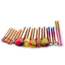 10pcs Fashion Portable Loose Powder Makeup Brushes Set Foundation Eyeshadow Contour Tools