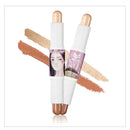 Cosmetic Set Foundation Highlighter Stick Concealer Cream Sponge Puff Brush